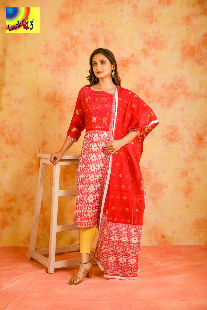 Jamdani Dupatta & Kurti Set | JKD 21