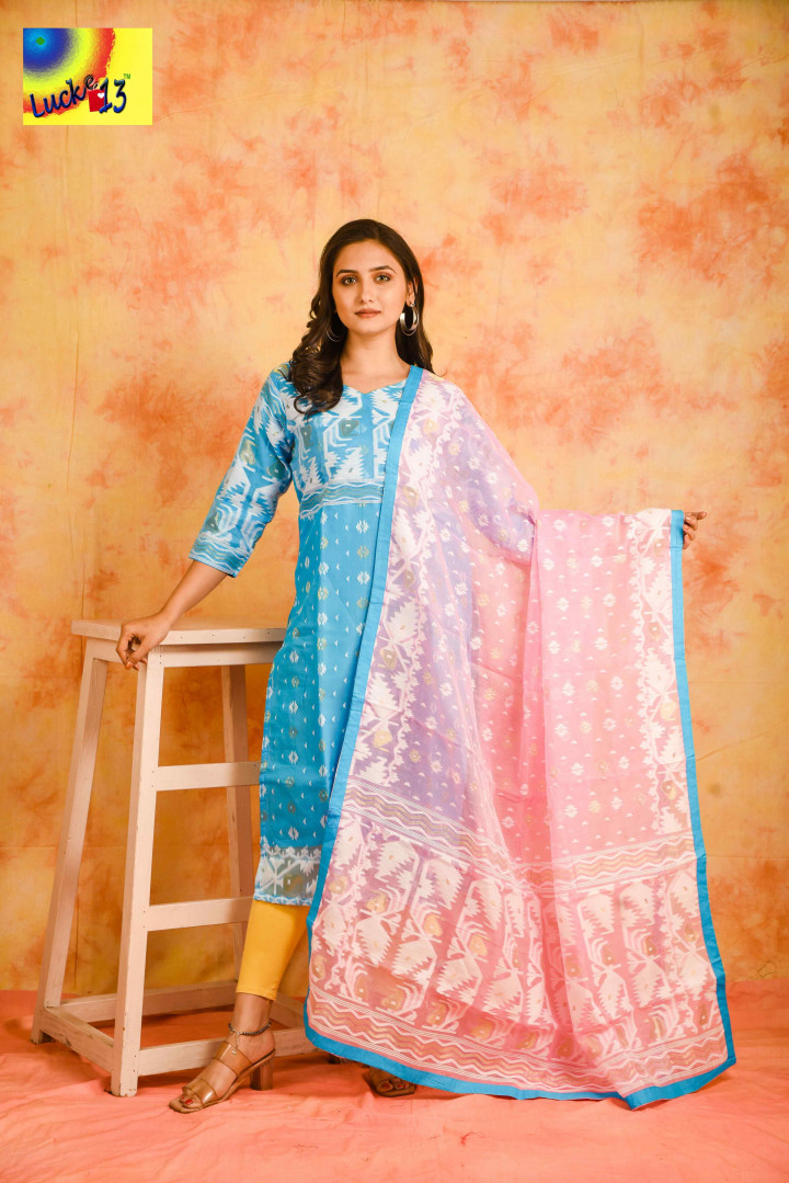 Jamdani Dupatta & Kurti Set | JKD 24