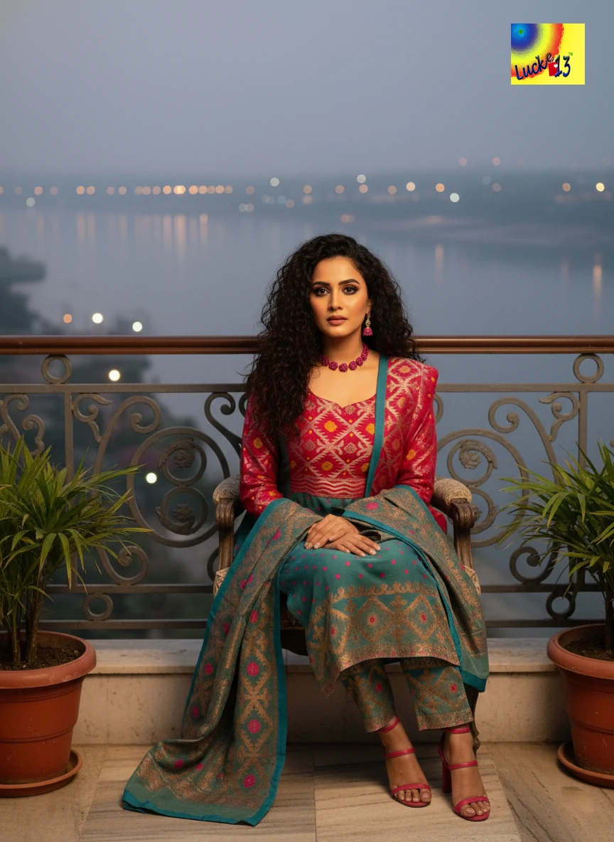 Jamdani Kurti , Pant with Dupatta	