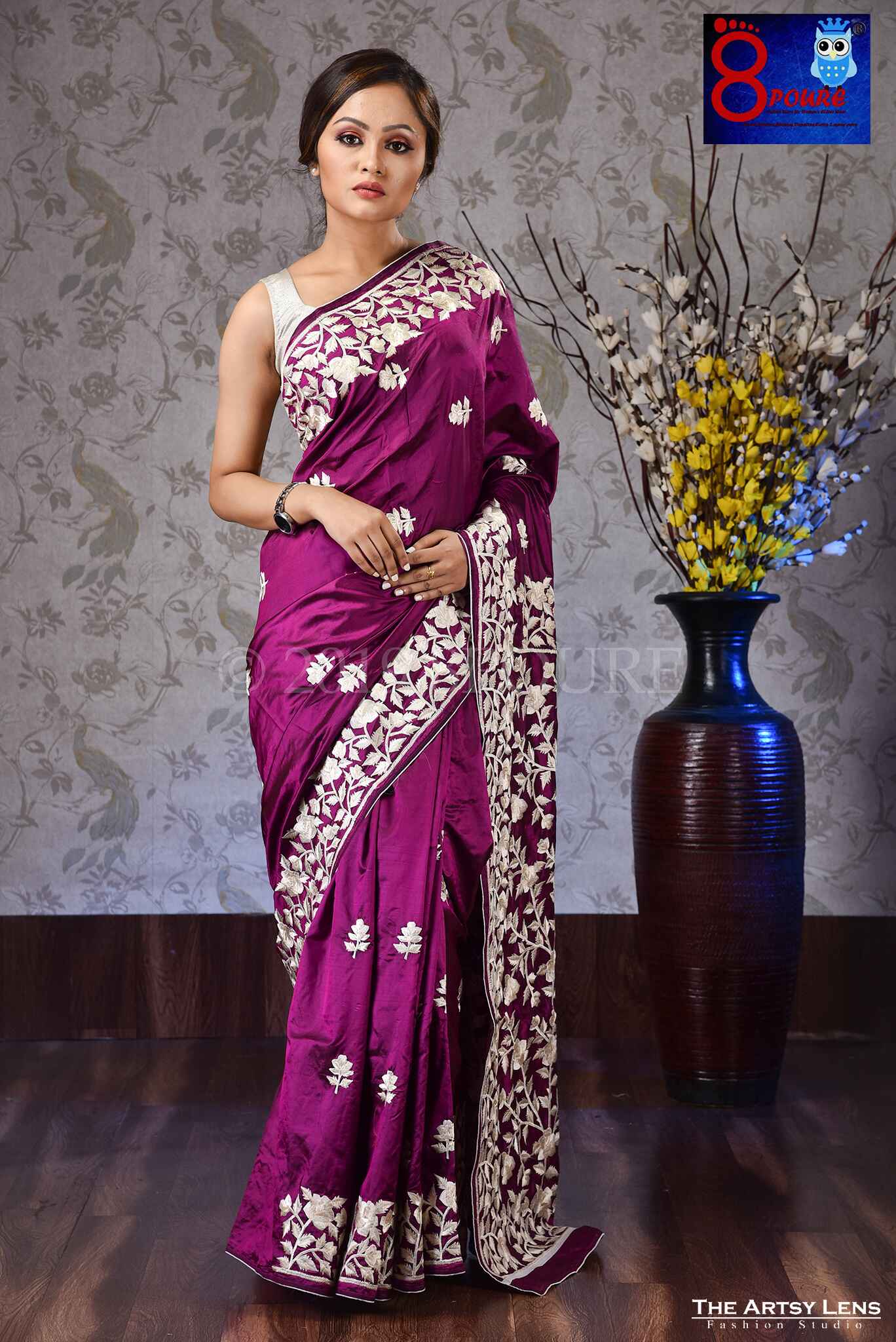 Pure Bangalore Silk Designer Saree 
