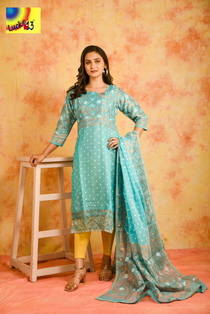 Jamdani Dupatta & Kurti Set | JKD 20