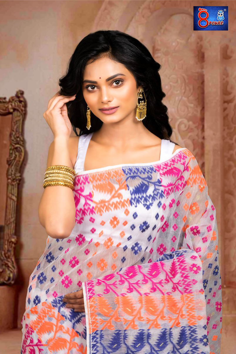 Bengals Resham Jamdani Saree  |  LAD 35