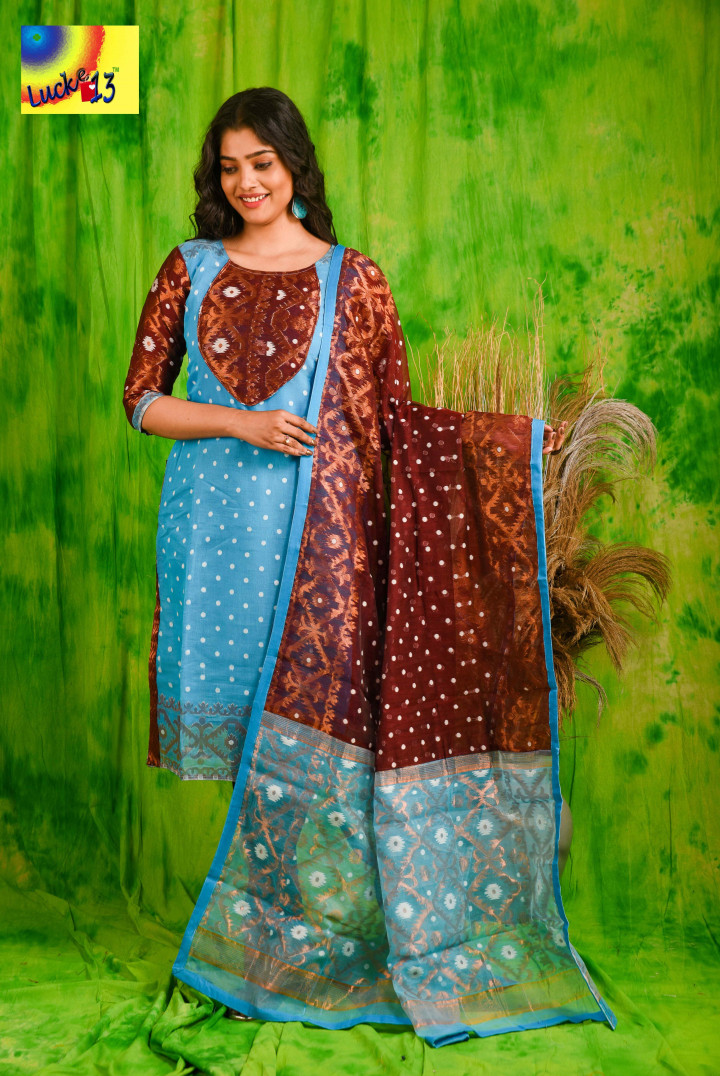 Jamdani Dupatta & Kurti Set | JKD 18