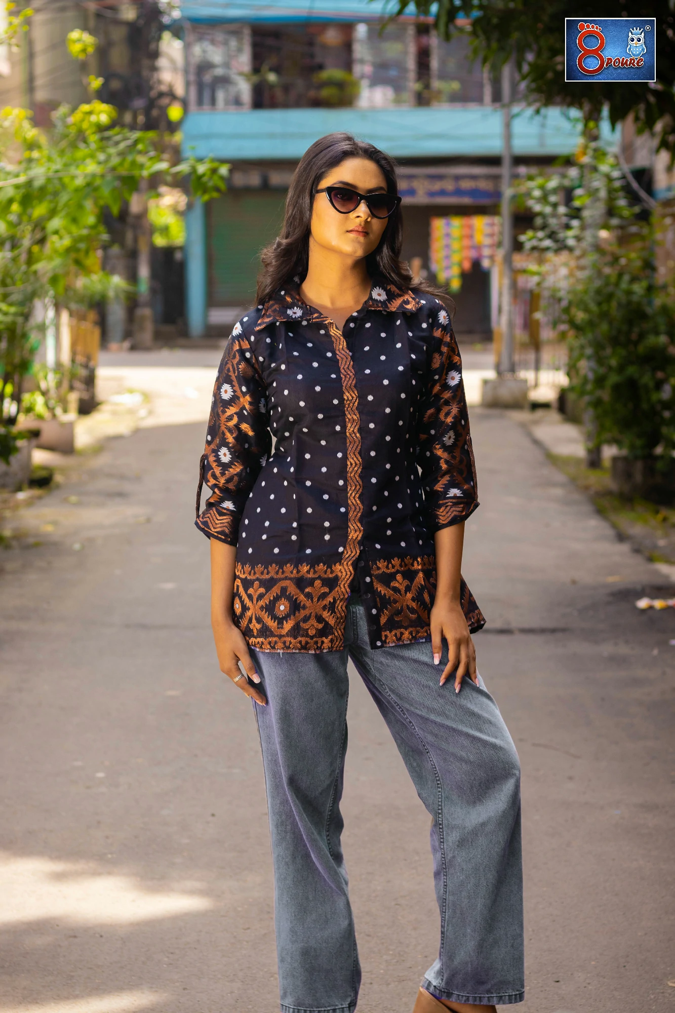 Jamdani Shirt | JS 04 | Black