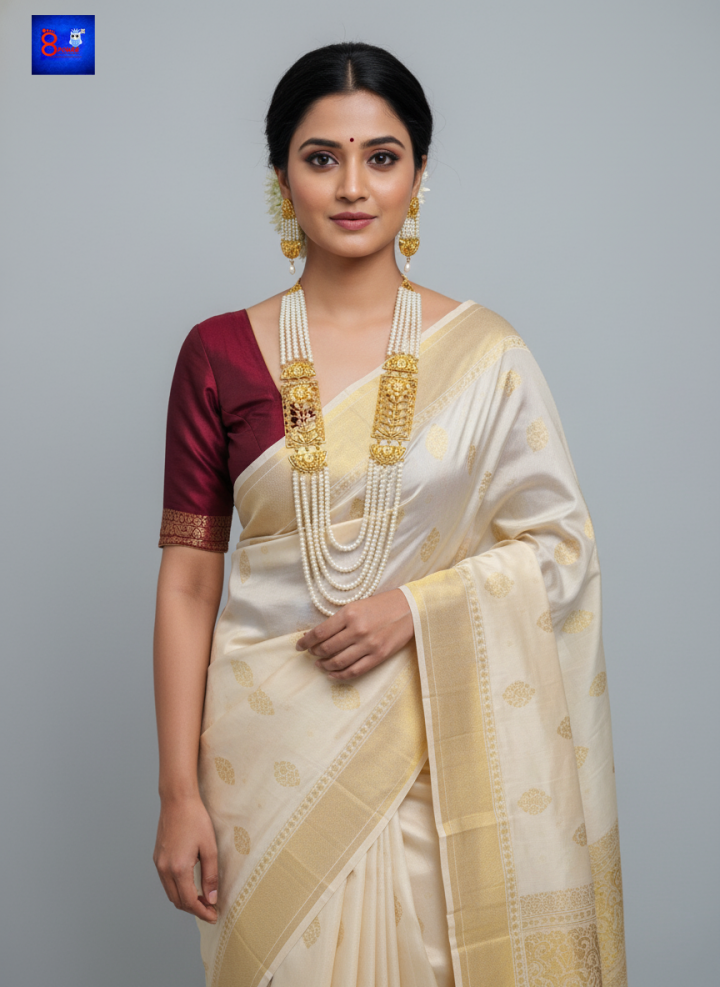 1.5 Gram Gold Polished Traditional Jewellery Set 