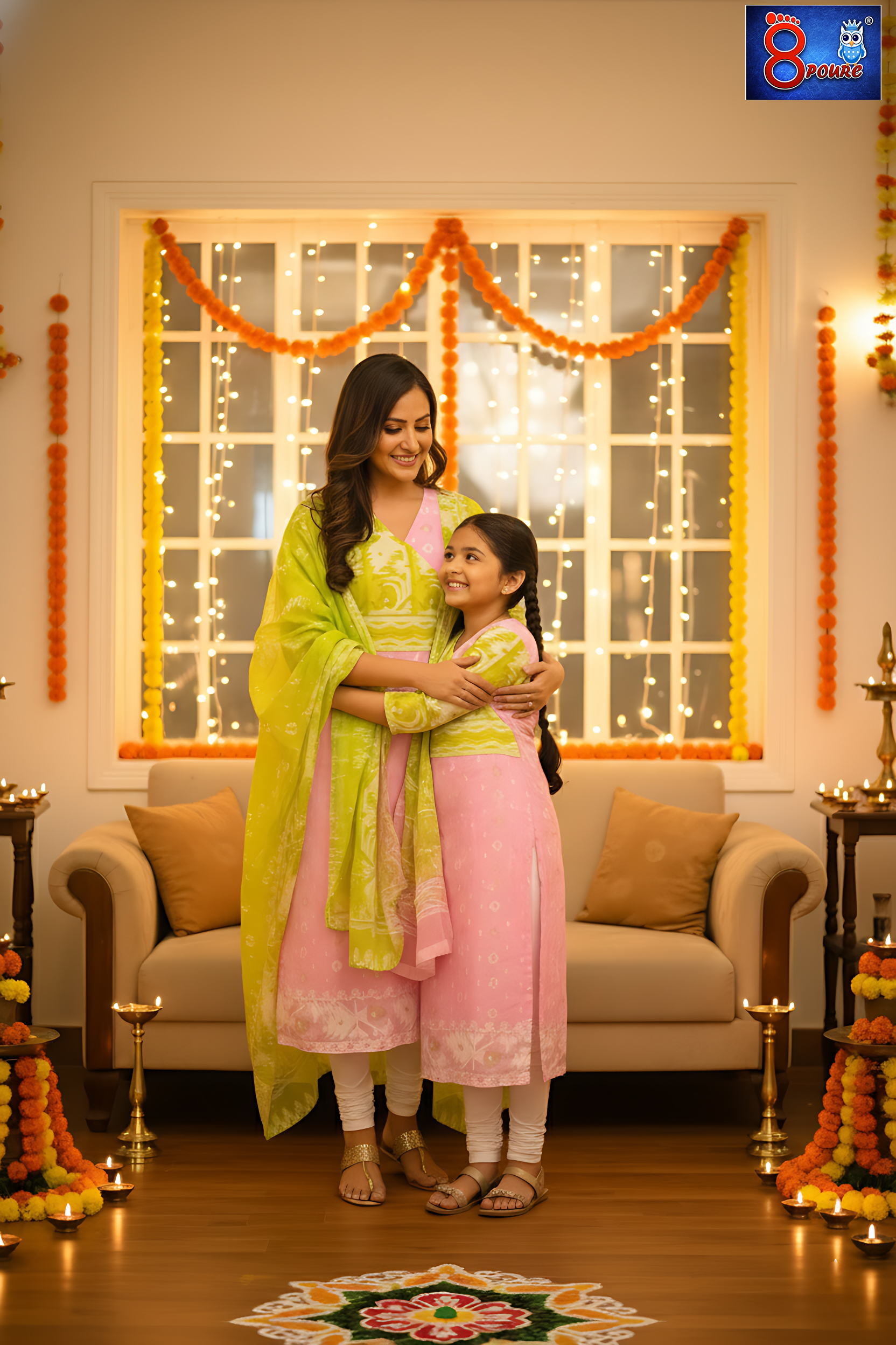 Baby Kurti Dupatta | CPT 05 | Pink Green