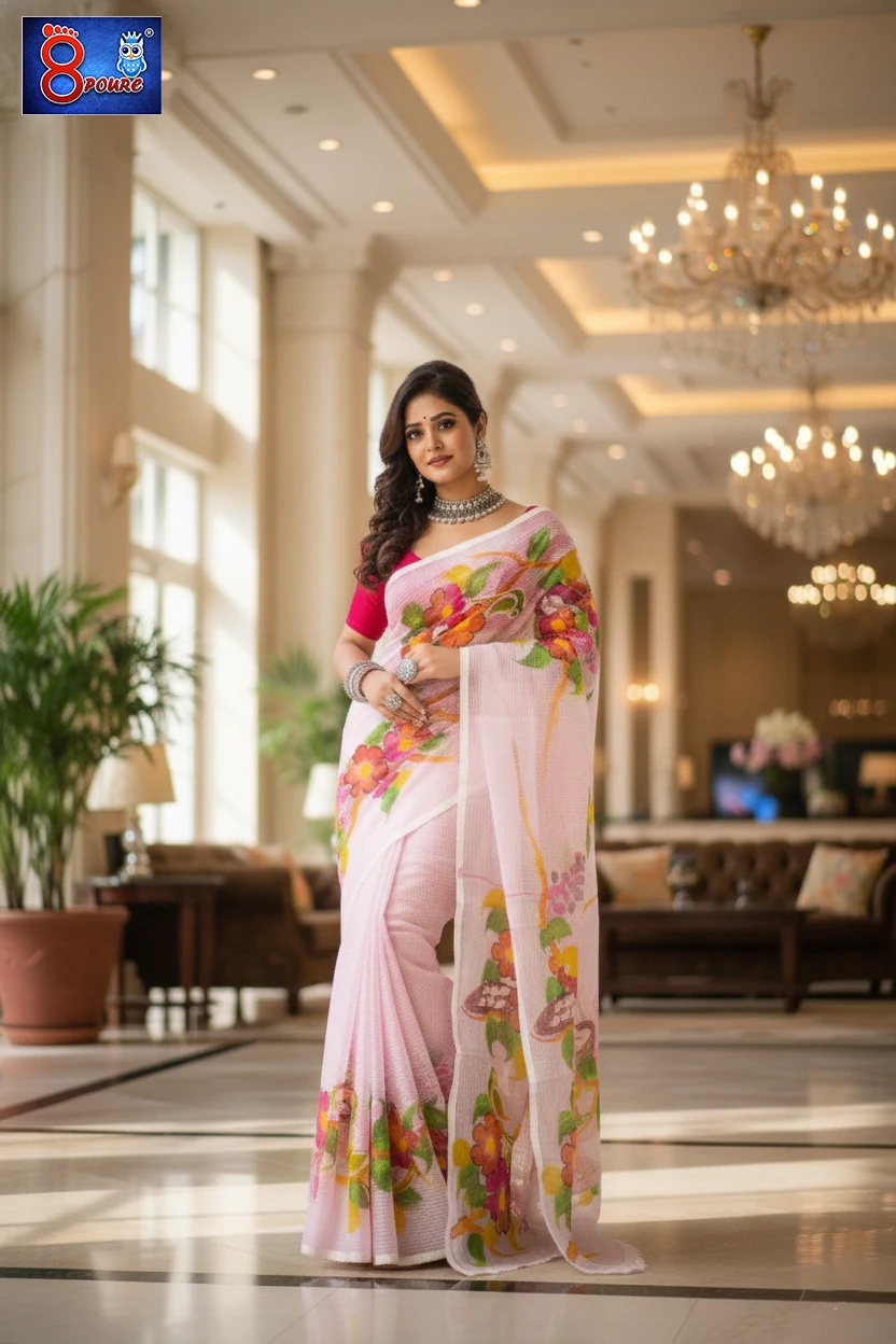 Pure Handloom Resham Handpainted Saree | COS 04