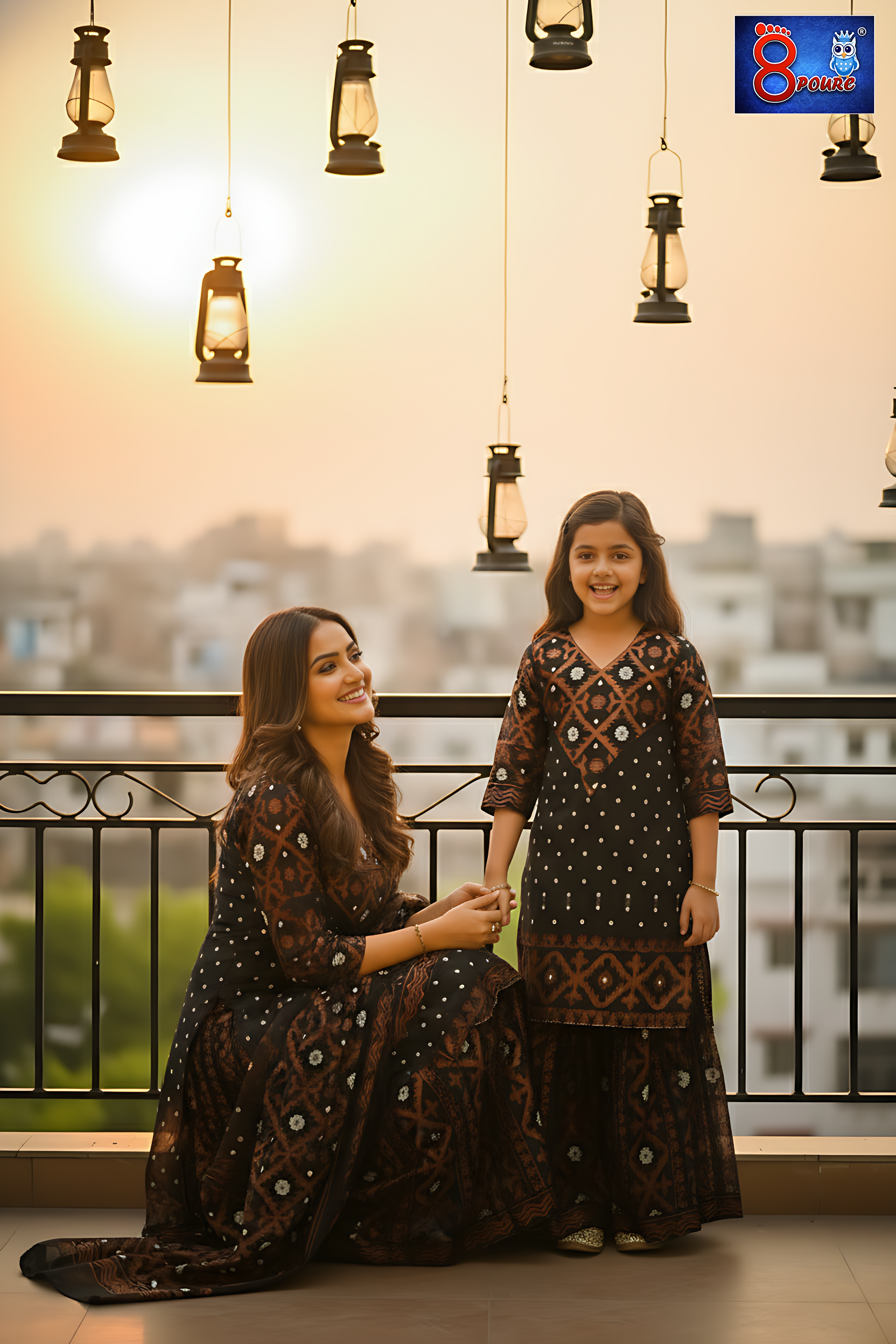 Baby Jamdani Sharara set | CPT 06 | Black