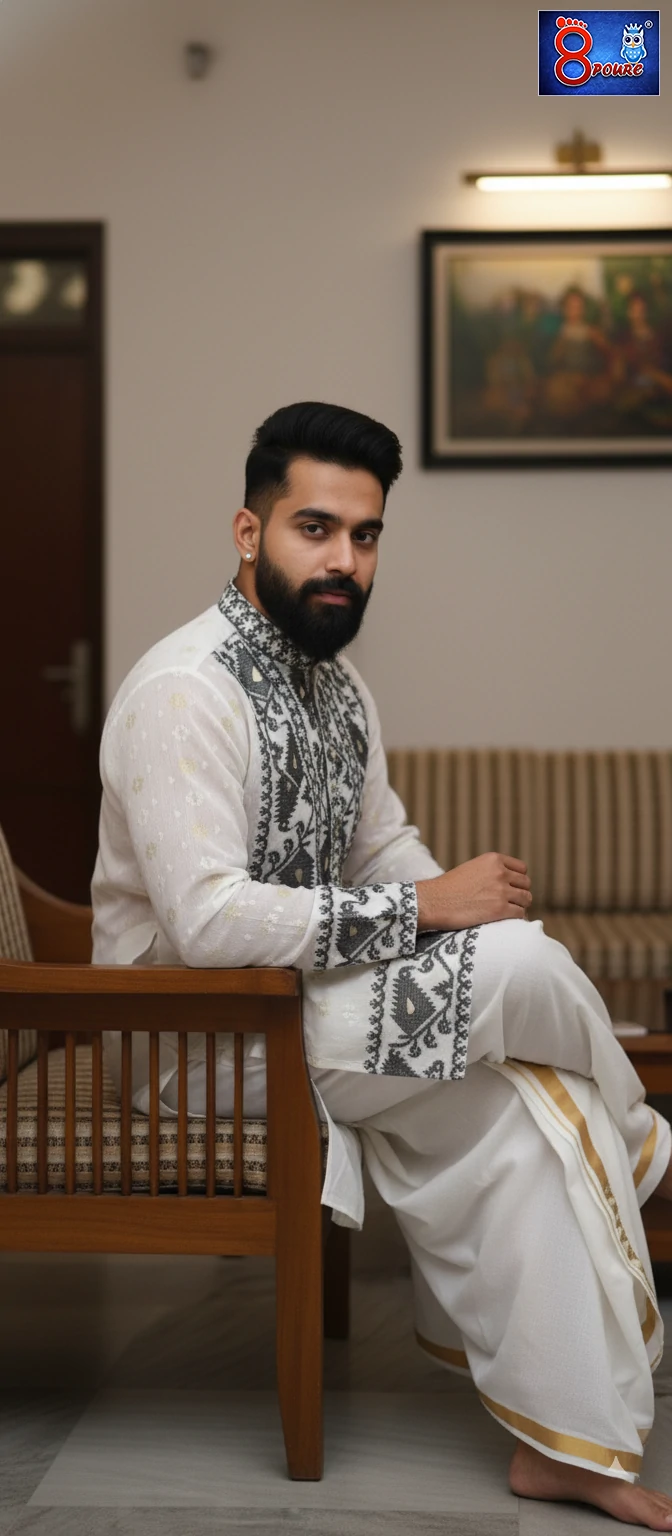 Pure Handloom Jamdani Men Kurta | MKJ 08