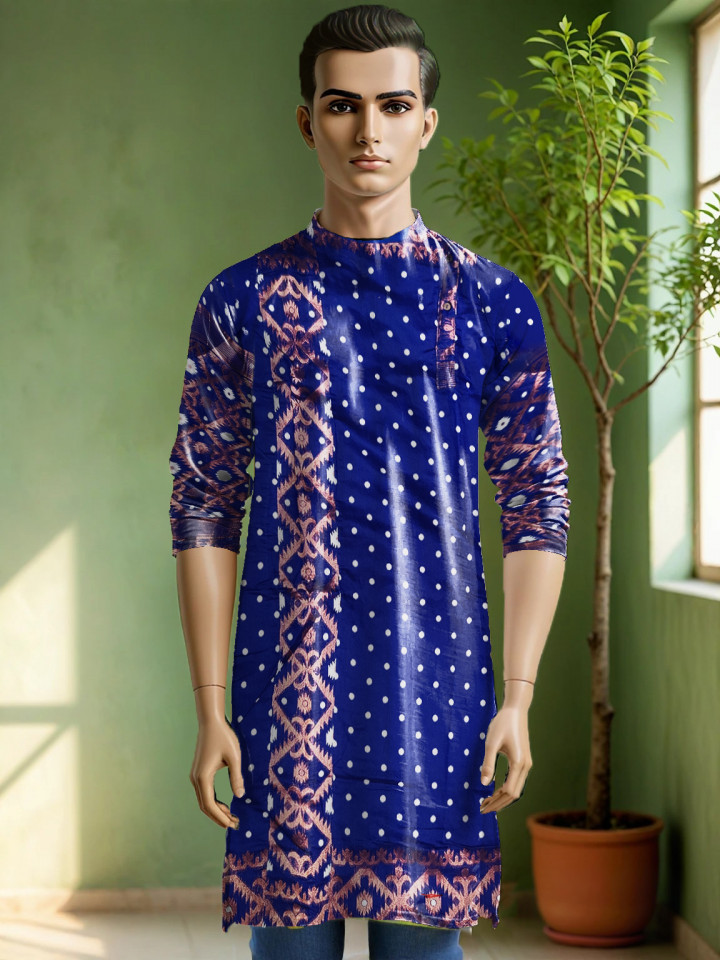 PURE HANDLOOM JAMDANI MEN KURTA | MKJ 04