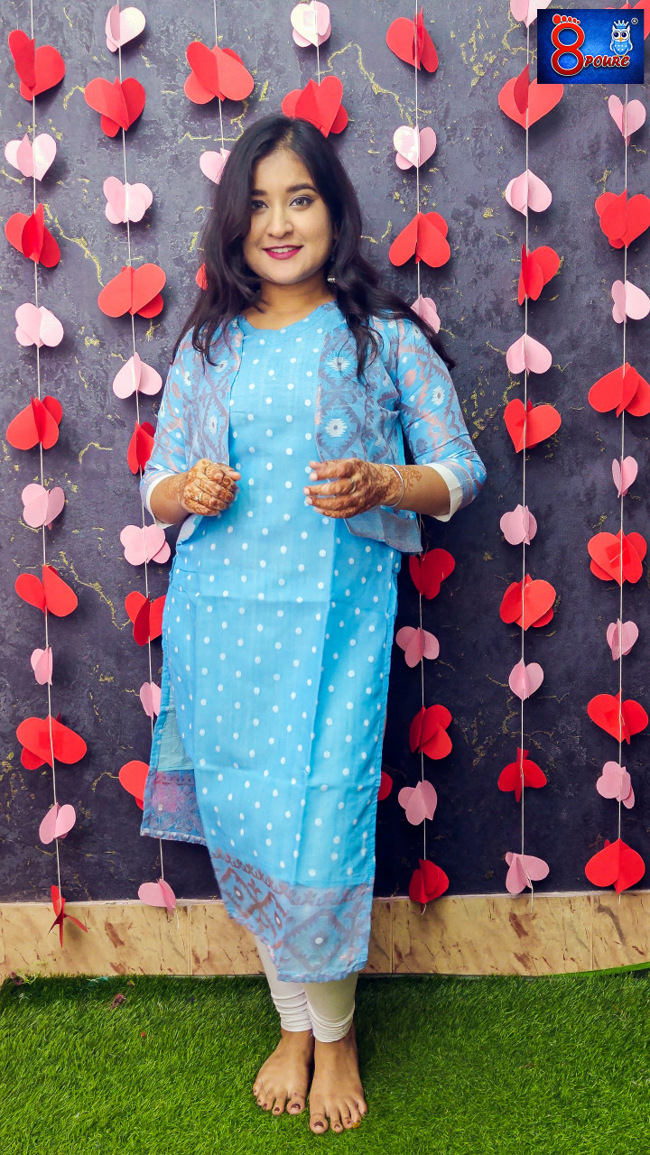 Sleeveles Kurti & Shrug Set | KS 10