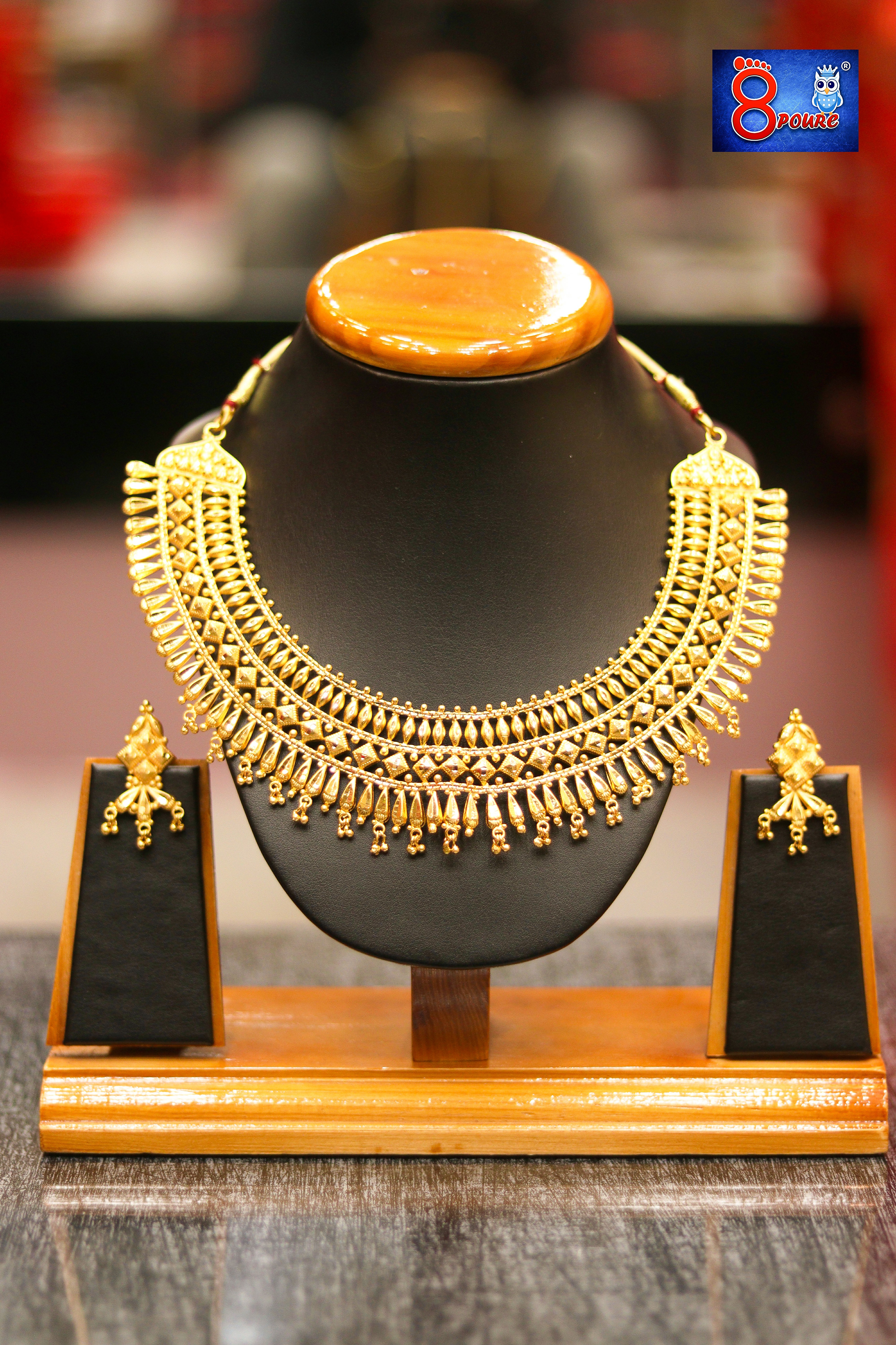 Forming Necklace with Earrings | 1.5 Gram Gold Forming Jewellery | JW  06