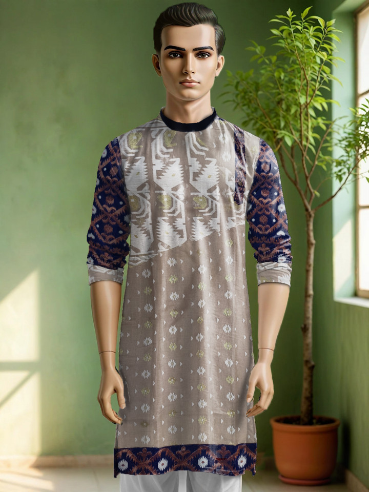 PURE HANDLOOM JAMDANI MEN KURTA | MKJ 01