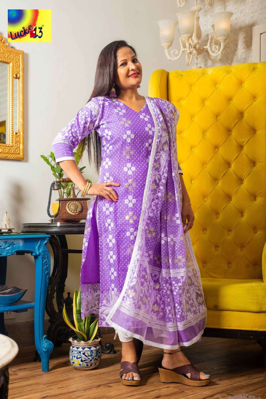 Jamdani Kurti With Dupatta