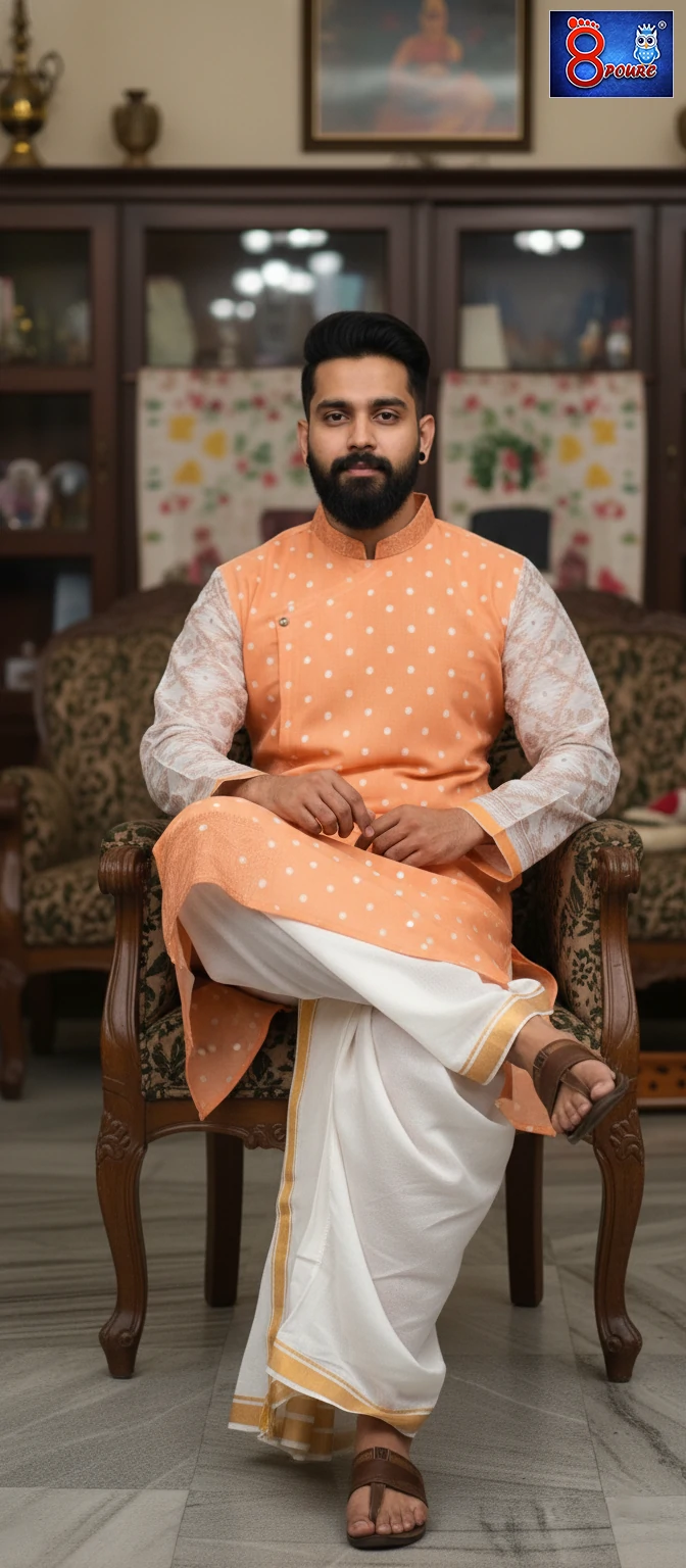 Pure Handloom Jamdani Men Kurta | MKJ 05