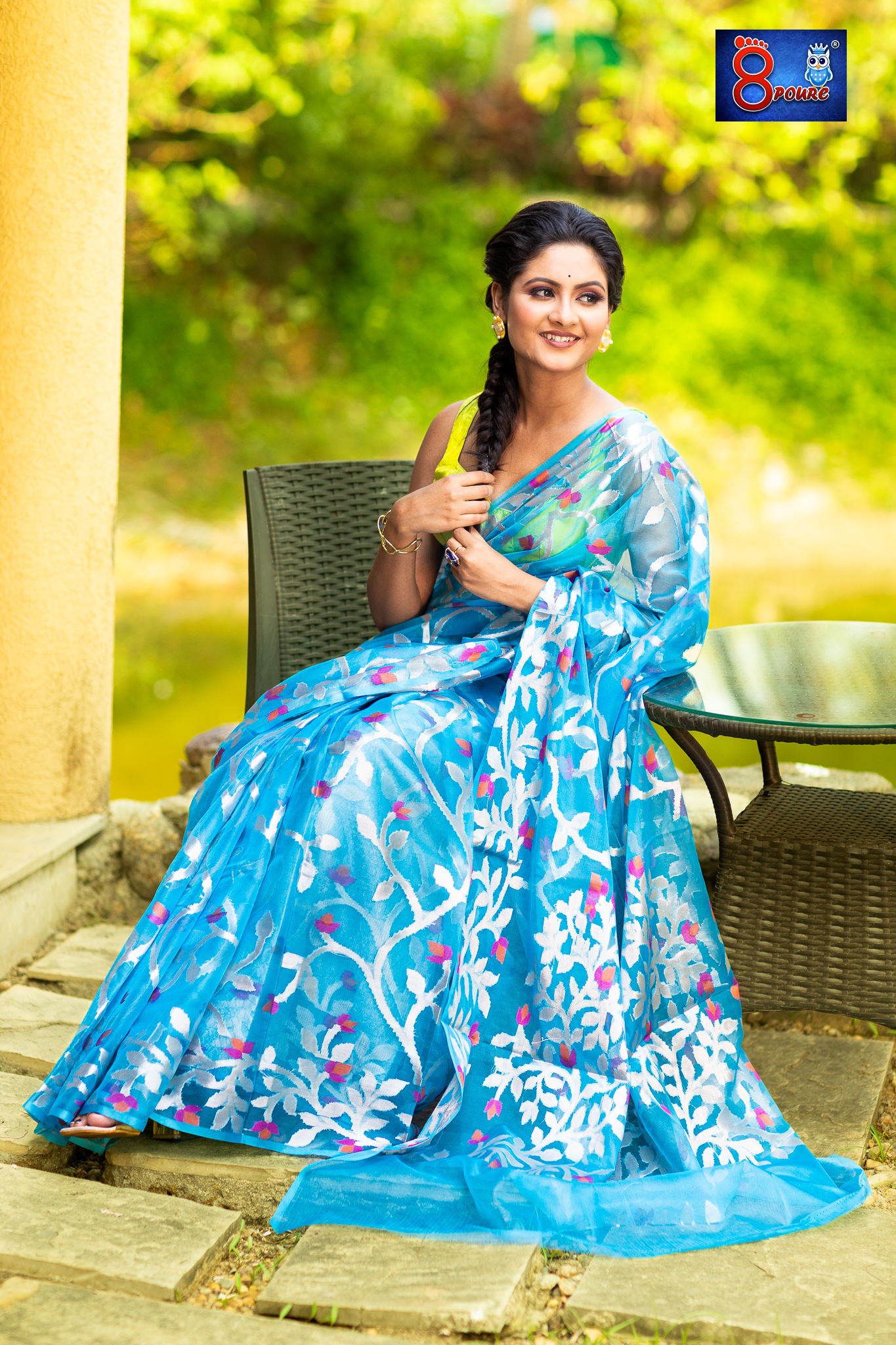 MINEKARI ZARI MUSLINE SAREE | SKY | TPP 07