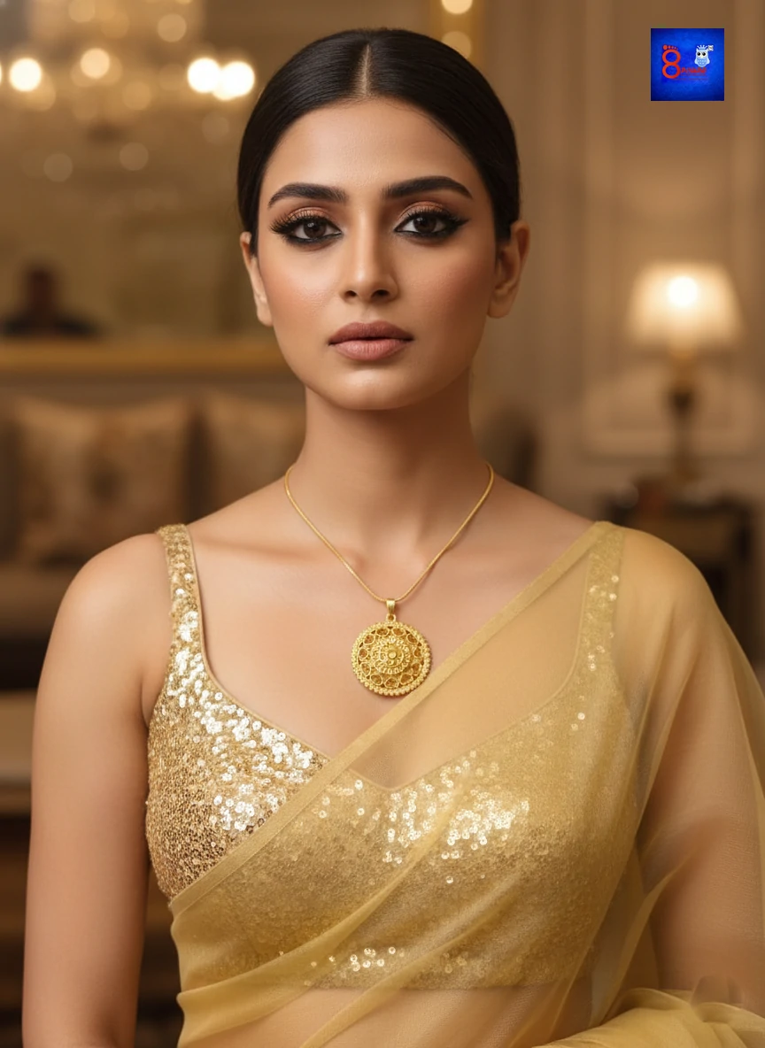 1.5 Gram Gold Polished Traditional Jewellery Set