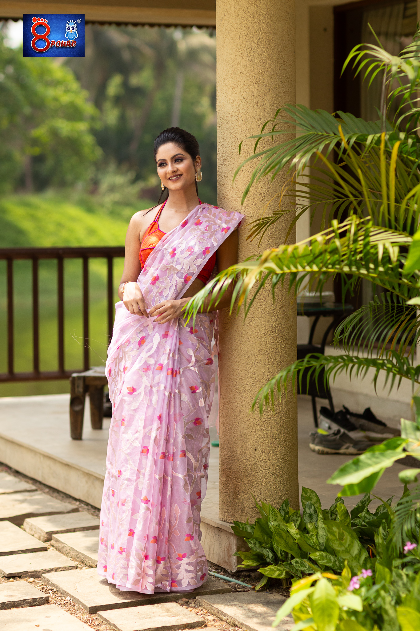 MINEKARI ZARI MUSLINE SAREE | MAUVE | TPP 03