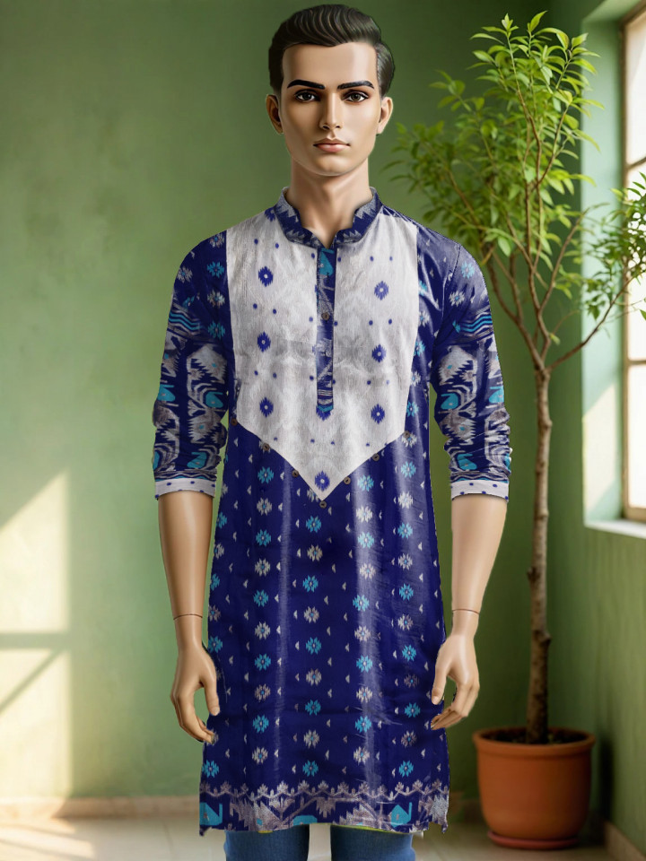 PURE HANDLOOM JAMDANI MEN KURTA | MKJ 07