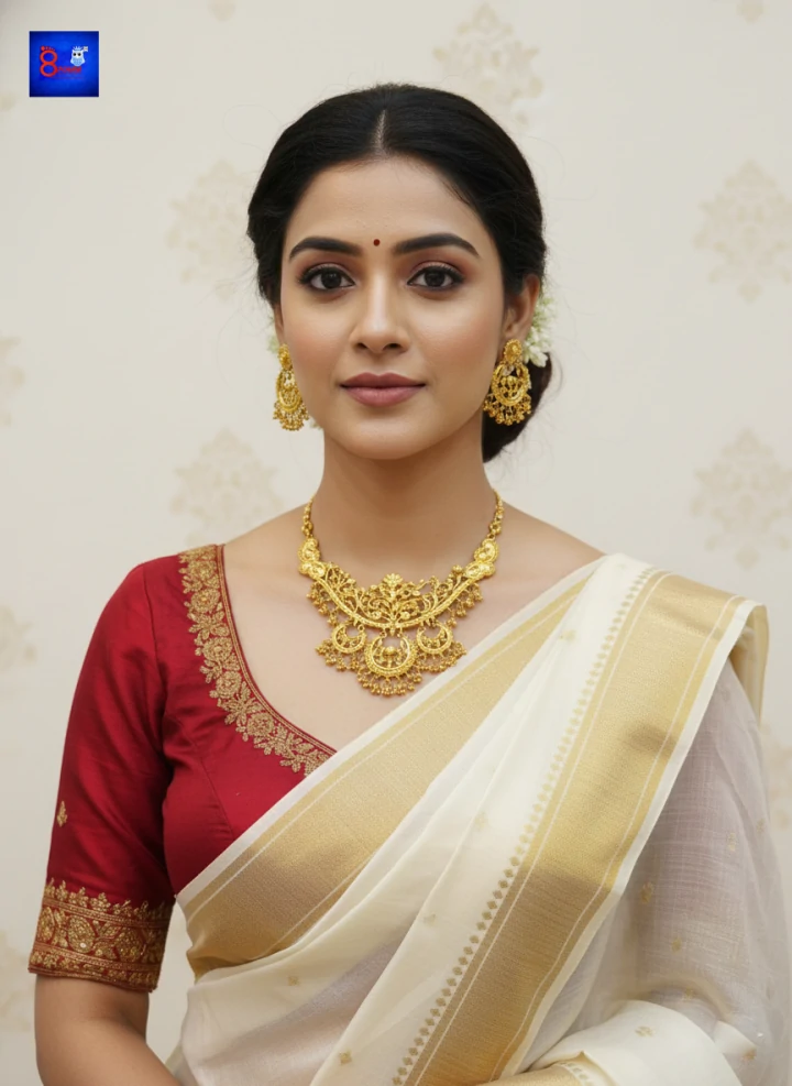 1.5 Gram Gold Polished Traditional Jewellery Set 