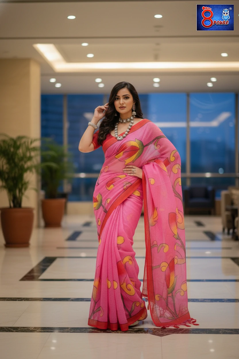 Pure Cotton Handpainted Saree | COS 01