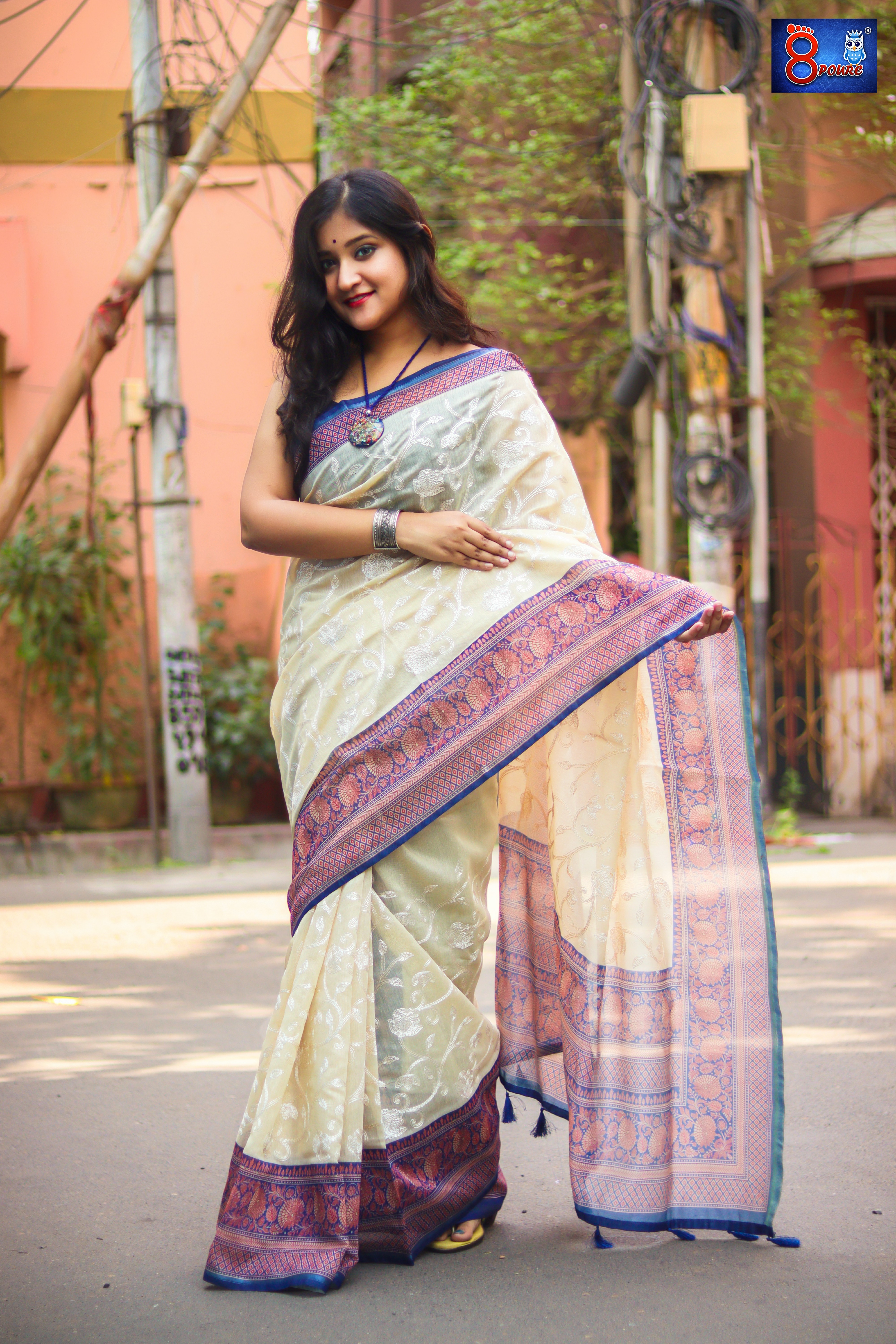 CHANDERI CHIKANKARI DESIGNER SAREE | IPX 02