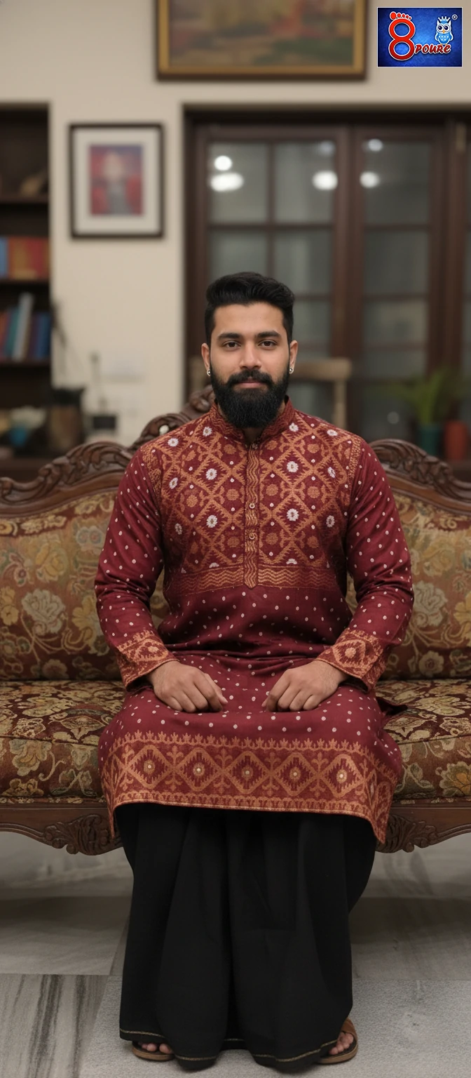 Pure Handloom Jamdani Men Kurta | MKJ 06